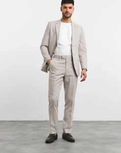 Jacamo Linen Blend Pinstripe Suit Blazer