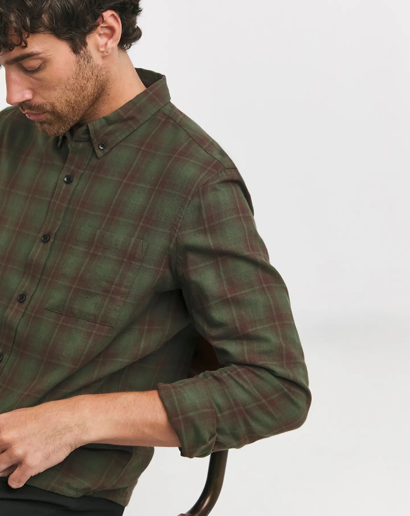 Jacamo Long Sleeve Button Down Checked Shirt