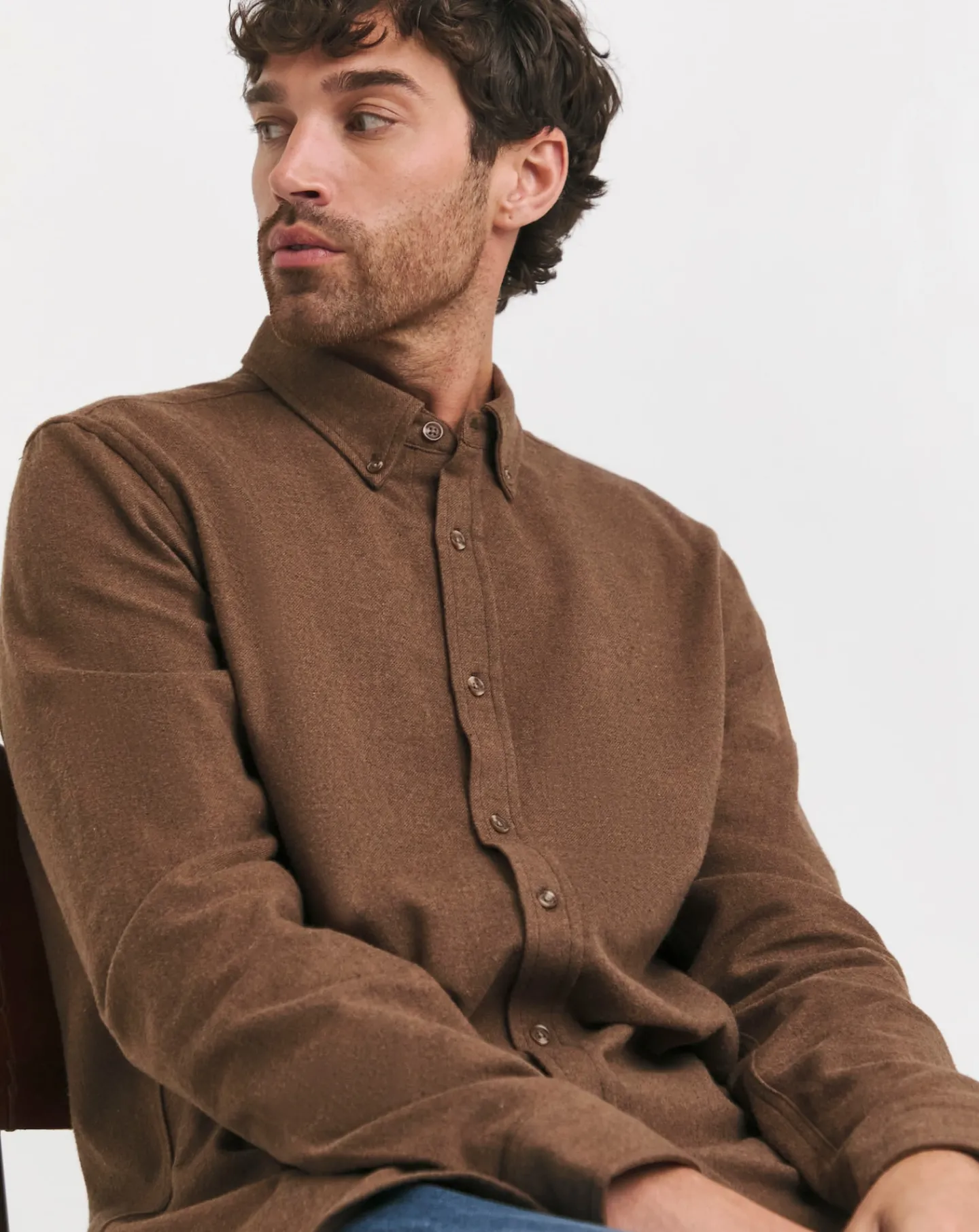 Jacamo Long Sleeve Button Down Flannel Shirt
