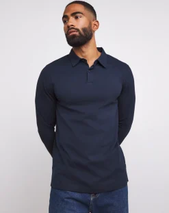 Jacamo Long Sleeve Jersey Polo Long