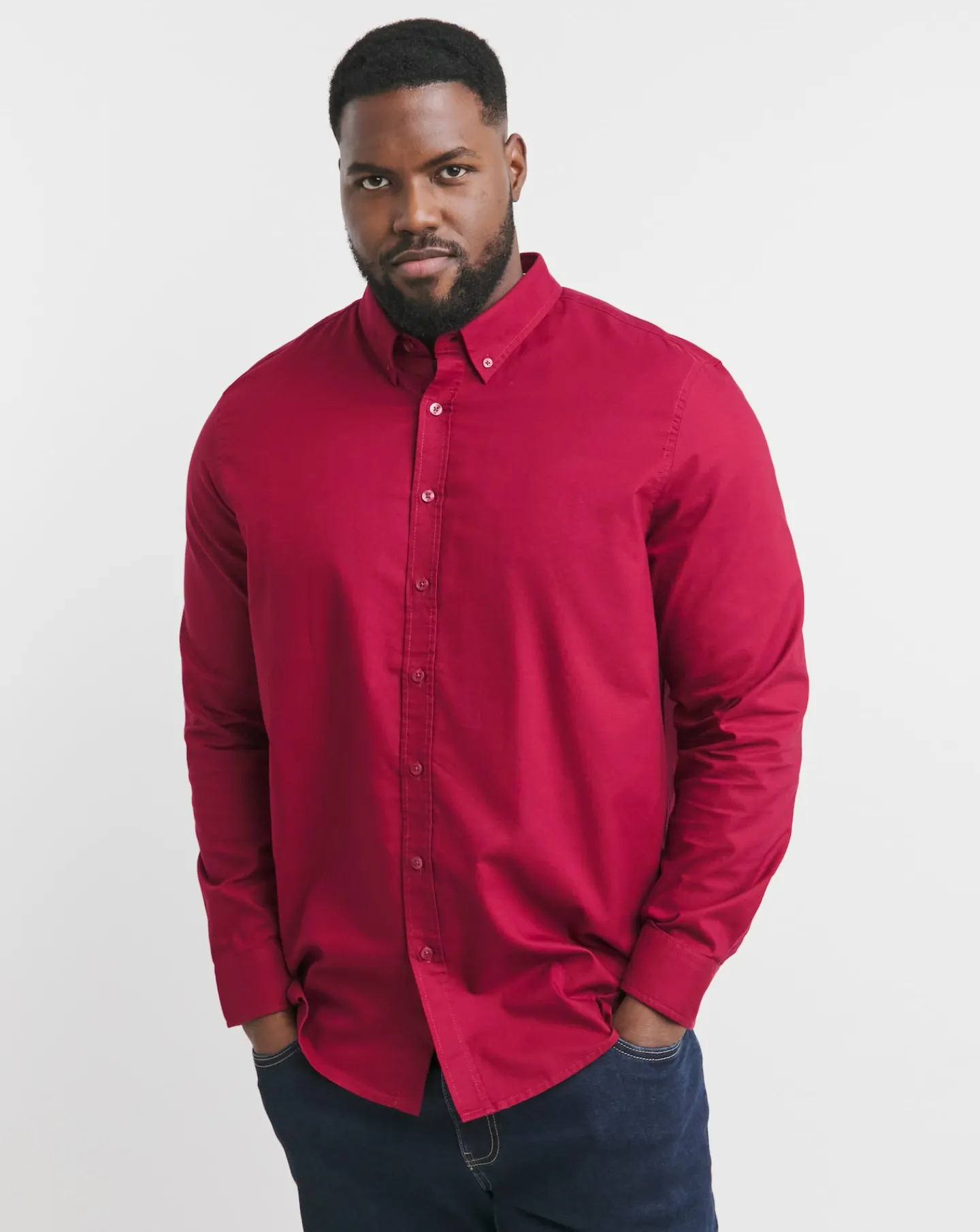 Jacamo Long Sleeve Oxford Shirt Reg
