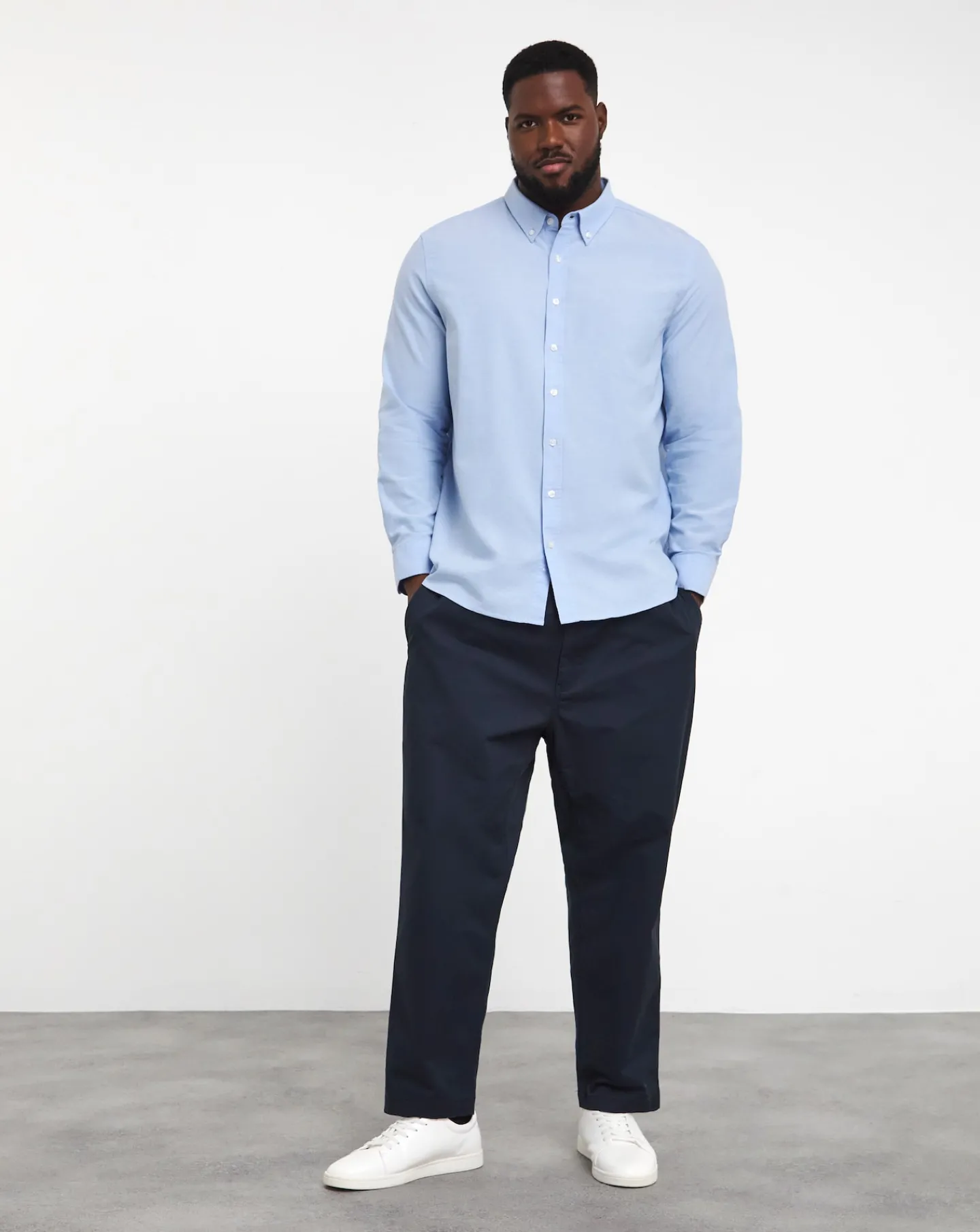 Jacamo Long Sleeve Oxford Shirt Long Length