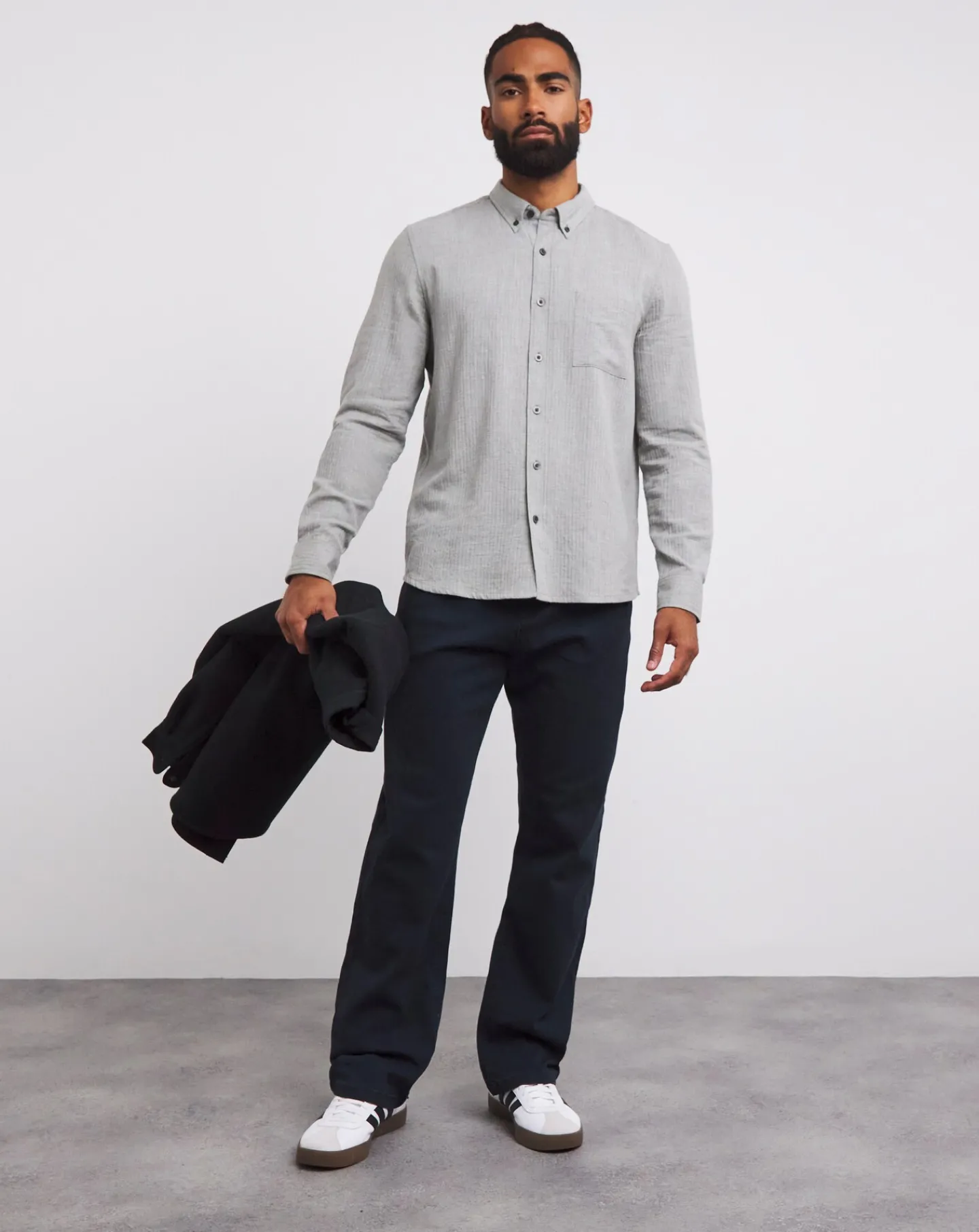 Jacamo Long Sleeve Textured Shirt