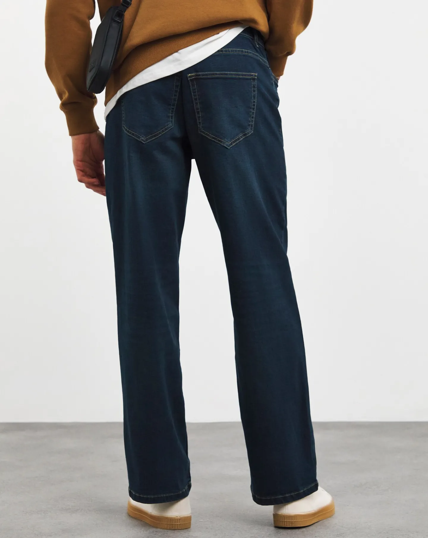 Jacamo Loose Fit Stretch Jeans Dark Tint