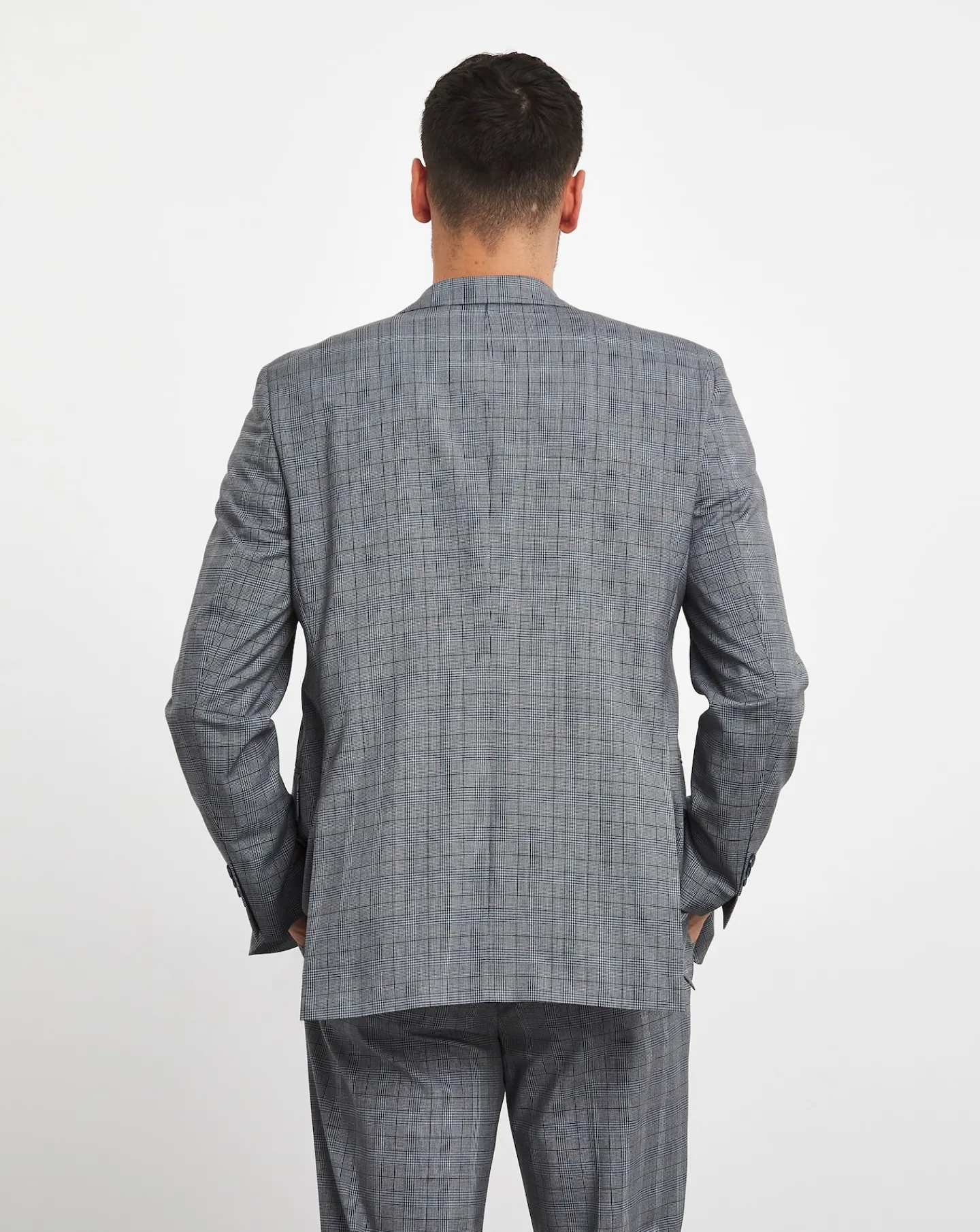 Jacamo Luke Grey Check Suit Jacket