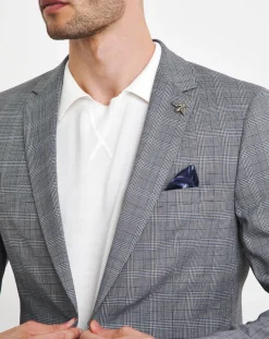 Jacamo Luke Grey Check Suit Jacket
