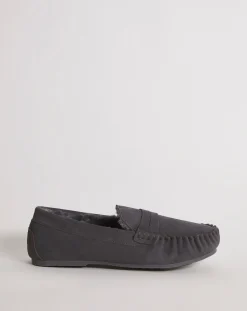 Jacamo Luxury Suede Saddle Loafer Slipper Wide