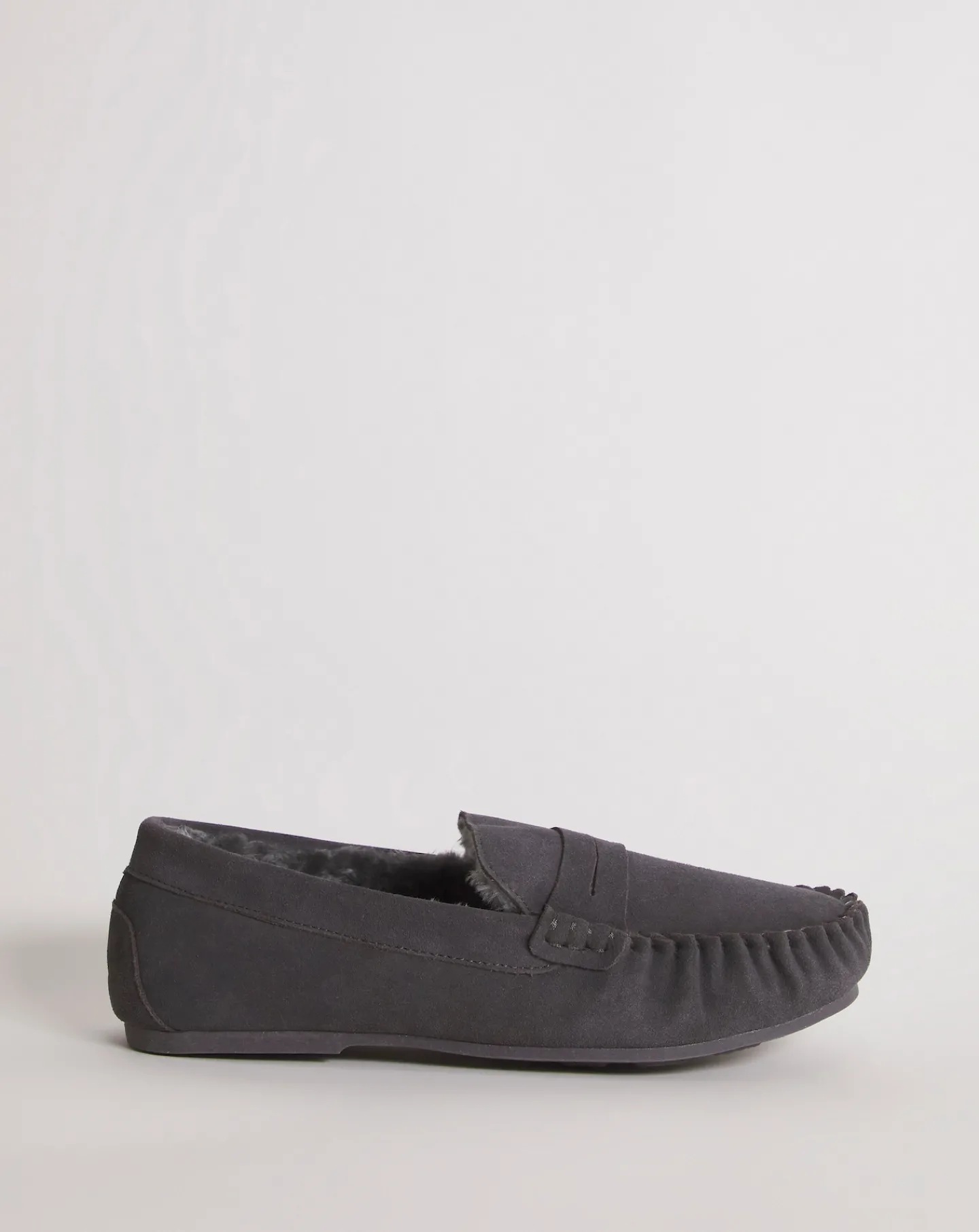 Jacamo Luxury Suede Saddle Loafer Slipper Wide