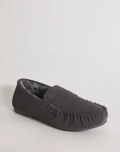 Jacamo Luxury Suede Saddle Loafer Slipper Wide