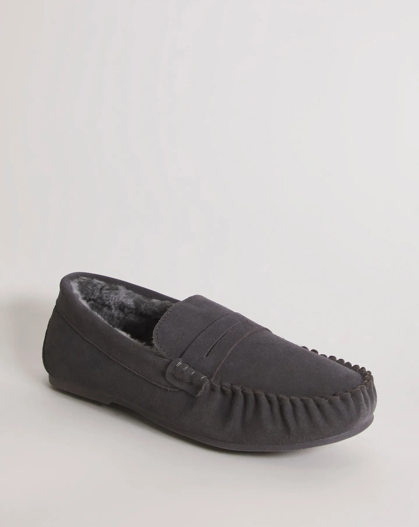 Jacamo Luxury Suede Saddle Loafer Slipper Wide
