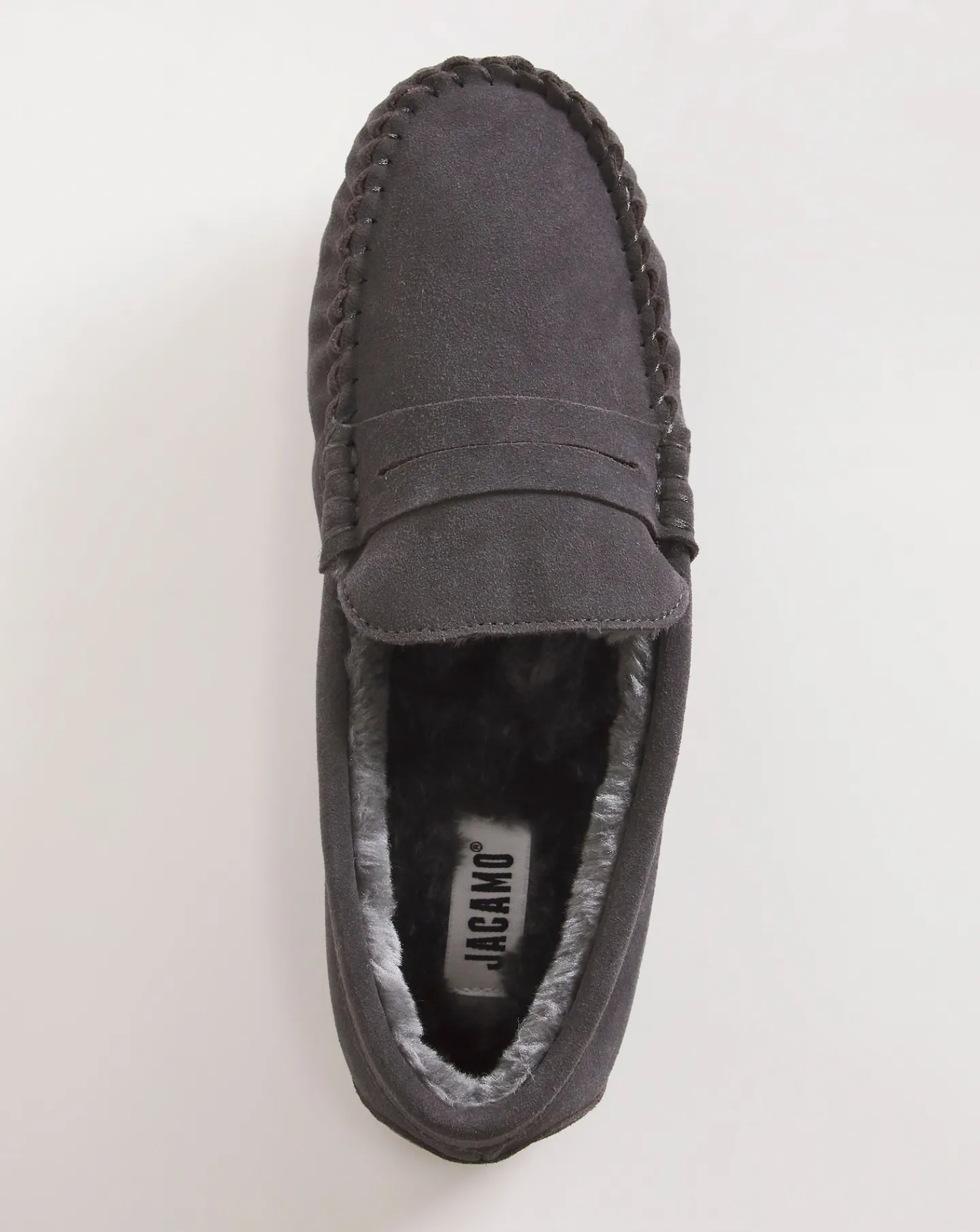 Jacamo Luxury Suede Saddle Loafer Slipper Wide