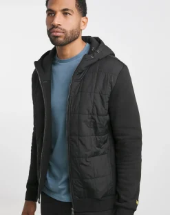Lyle & Scott Lyle & Scott Hybrid Quilted Zip Through Hoodie