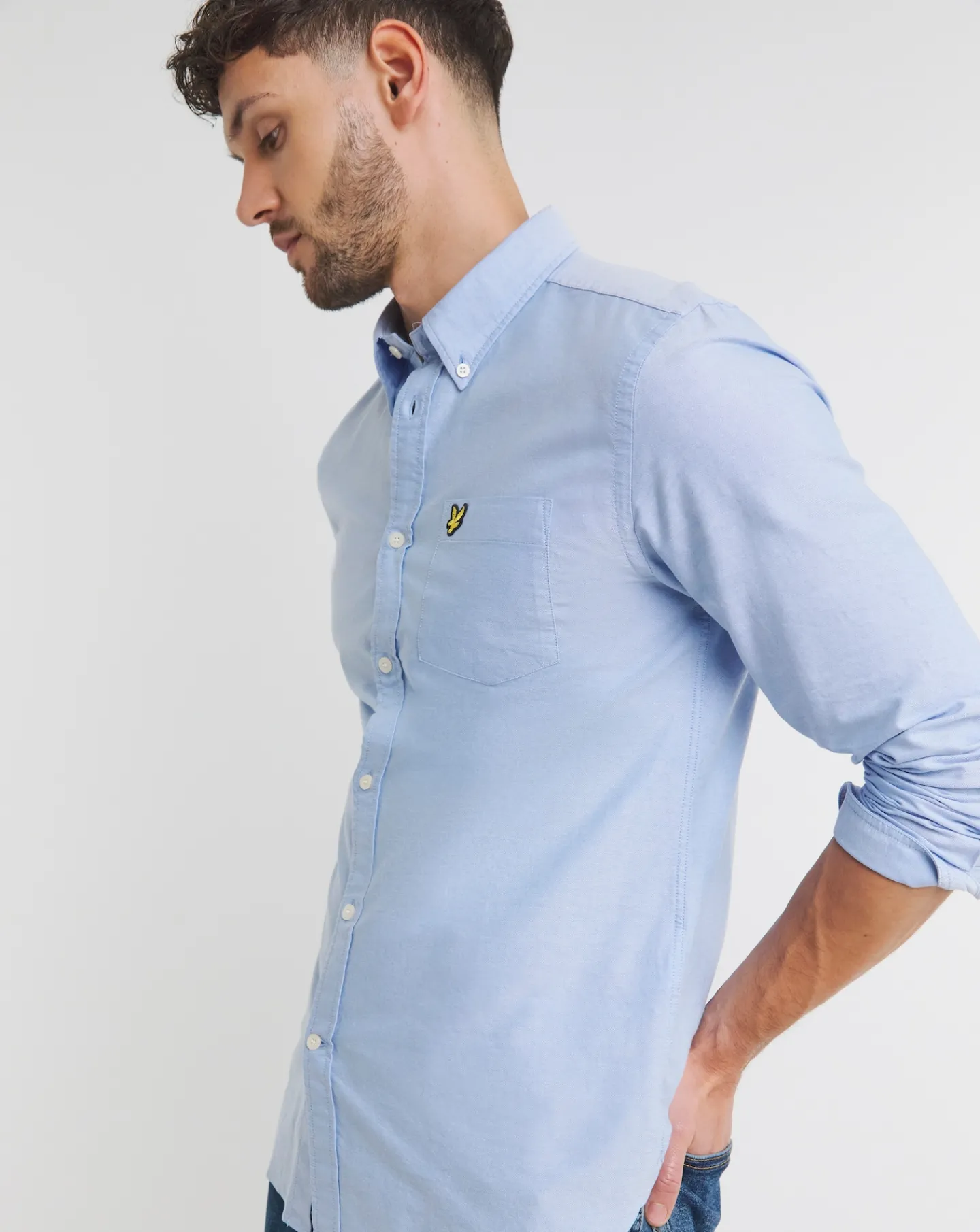 Lyle & Scott Lyle & Scott Blue Classic Long Sleeve Oxford Shirt