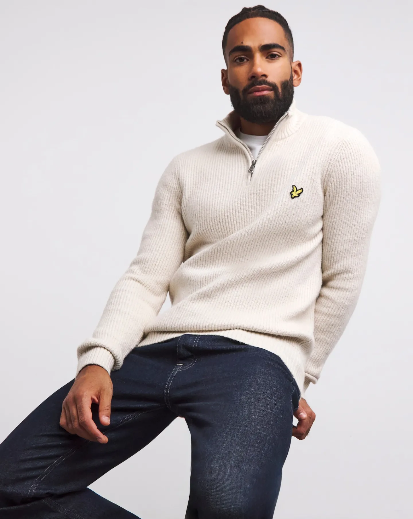 Lyle & Scott Lyle & Scott Cove 1/4 Zip Shackers Stitch Jumper