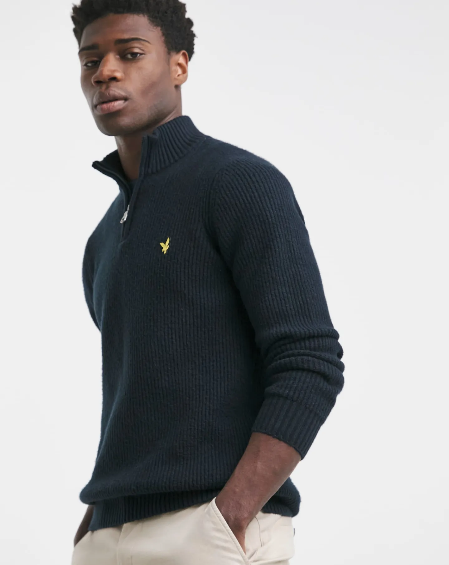 Lyle & Scott Lyle & Scott 1/4 Zip Shackers Stitch Jumper