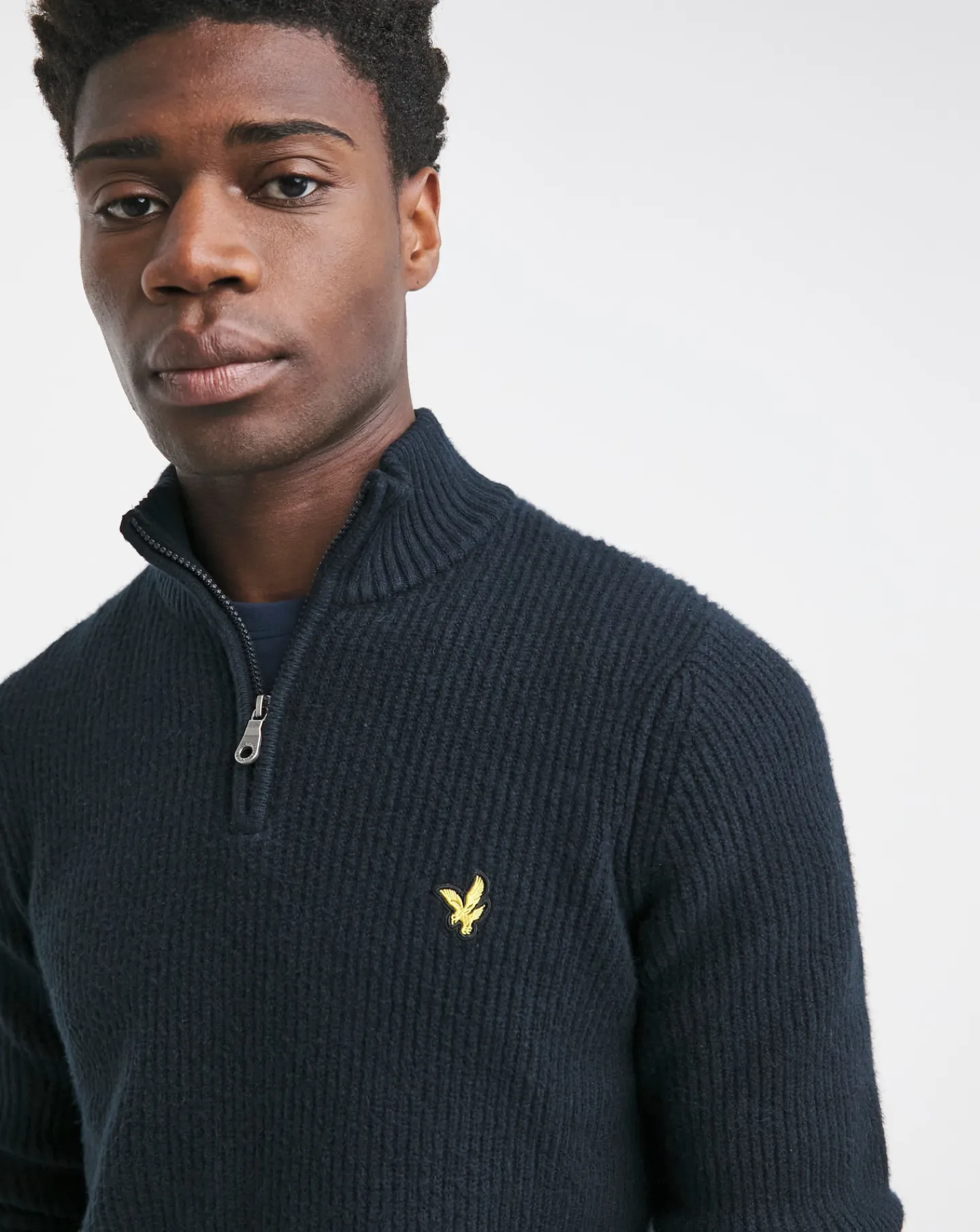 Lyle & Scott Lyle & Scott 1/4 Zip Shackers Stitch Jumper