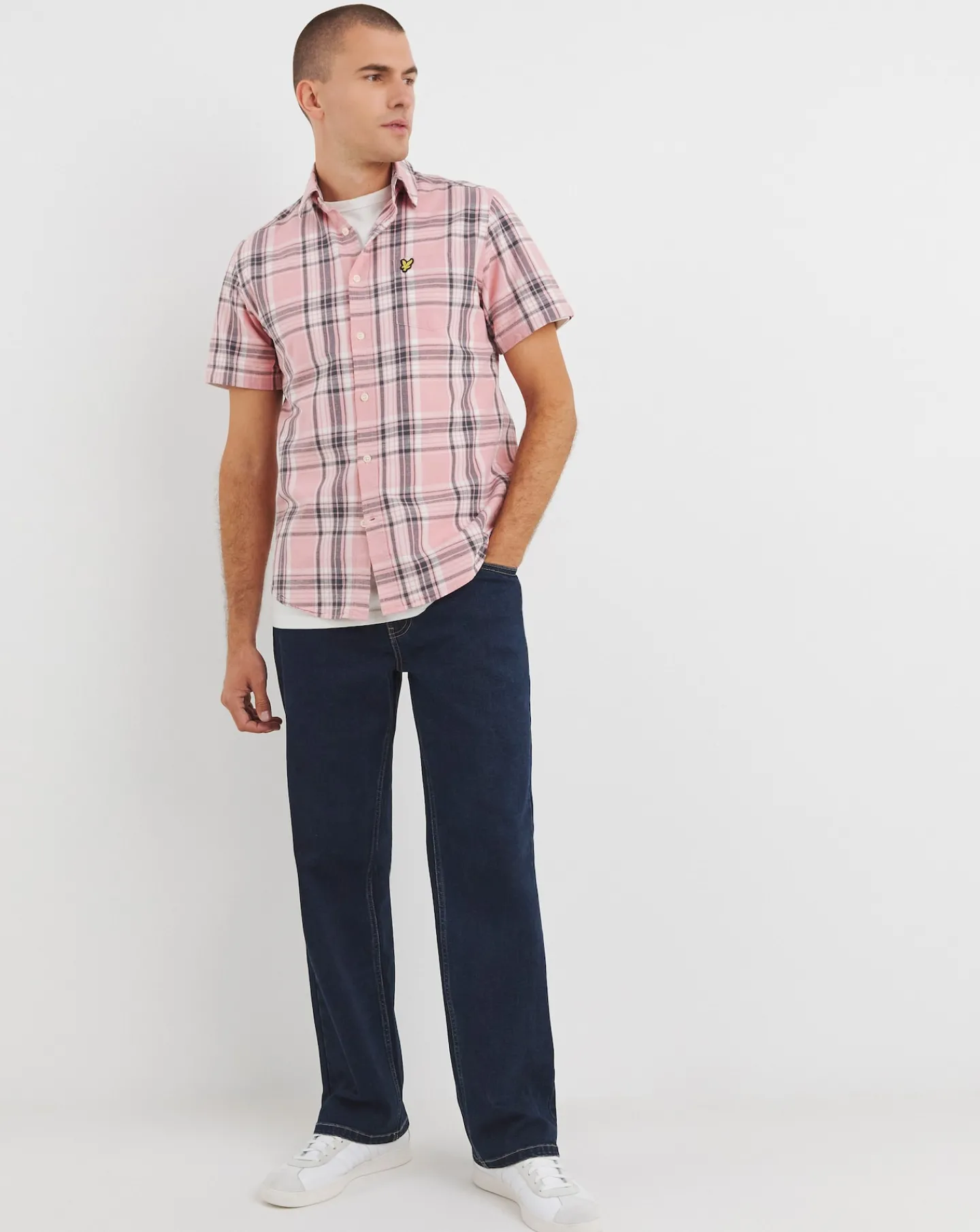 Lyle & Scott Lyle & Scott Pink Linen Check Shirt