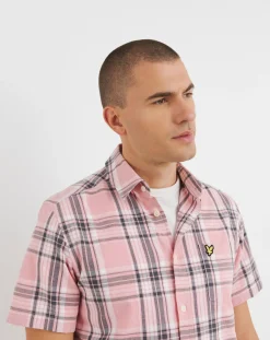Lyle & Scott Lyle & Scott Pink Linen Check Shirt