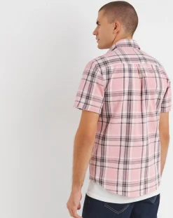 Lyle & Scott Lyle & Scott Pink Linen Check Shirt