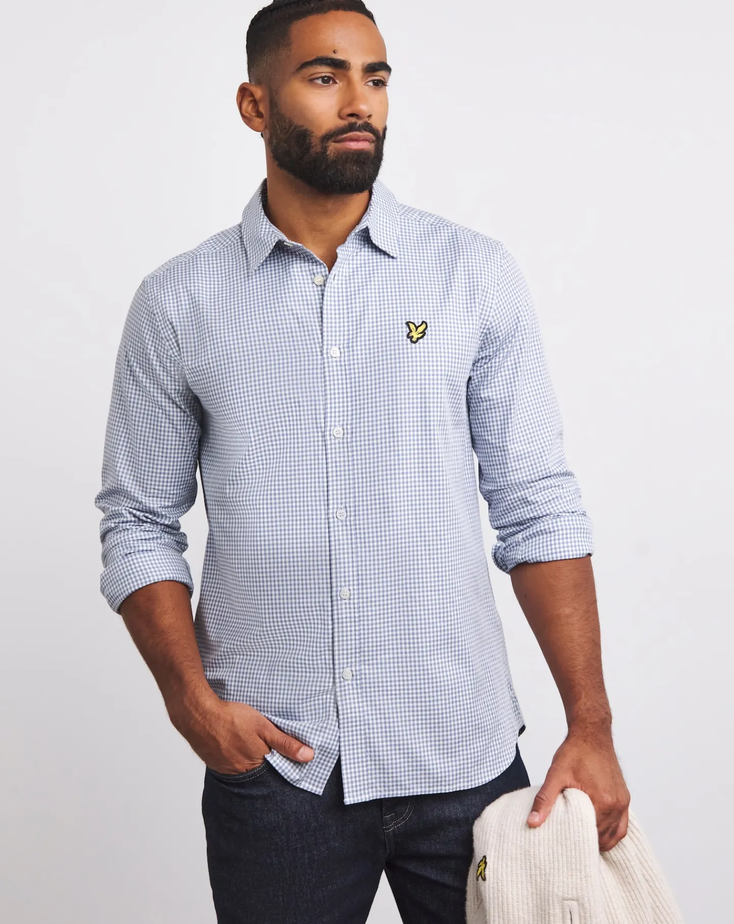 Lyle & Scott Lyle & Scott Short Short Sleeve Blue Oxford Shirt
