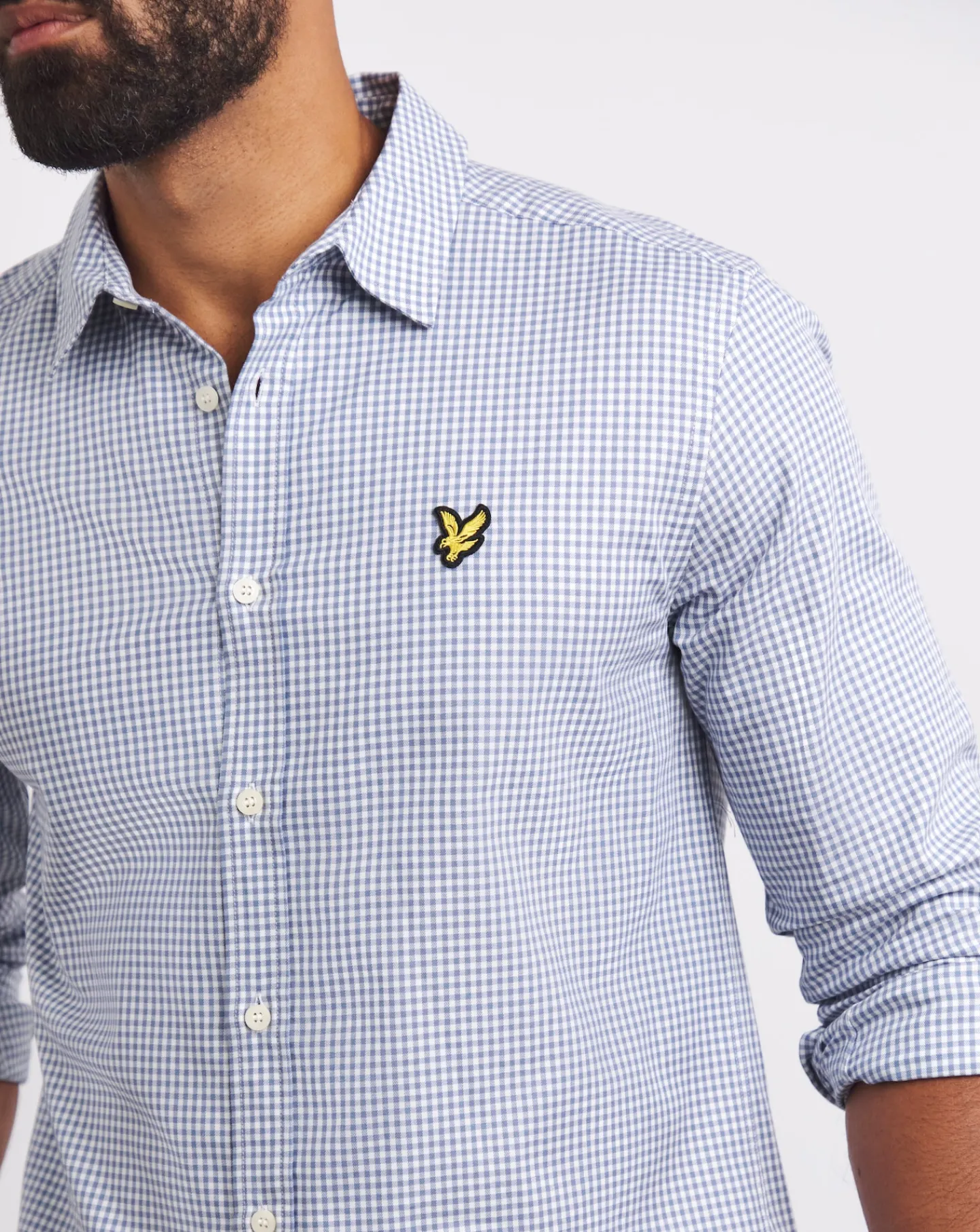 Lyle & Scott Lyle & Scott Short Short Sleeve Blue Oxford Shirt