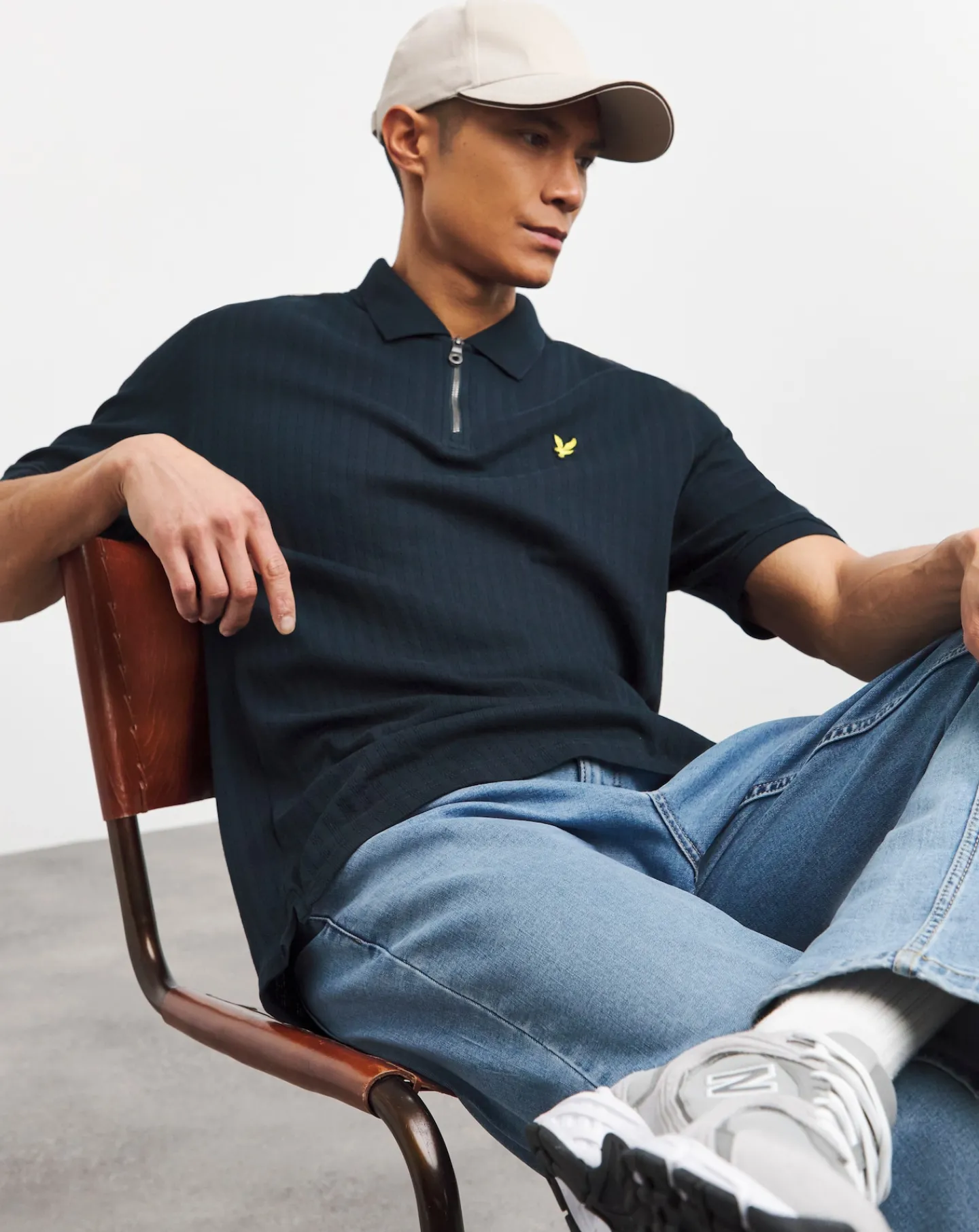Lyle & Scott Lyle & Scott Textured Stripe Neck Polo