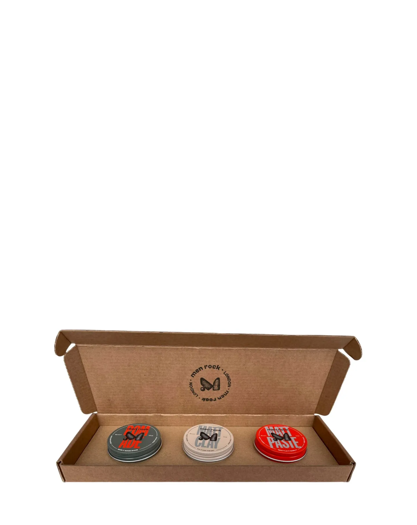 Men Rock Hair Styling Gift Set (Matt Paste 30ml, Matt Clay 30ml, Pomade 30ml)