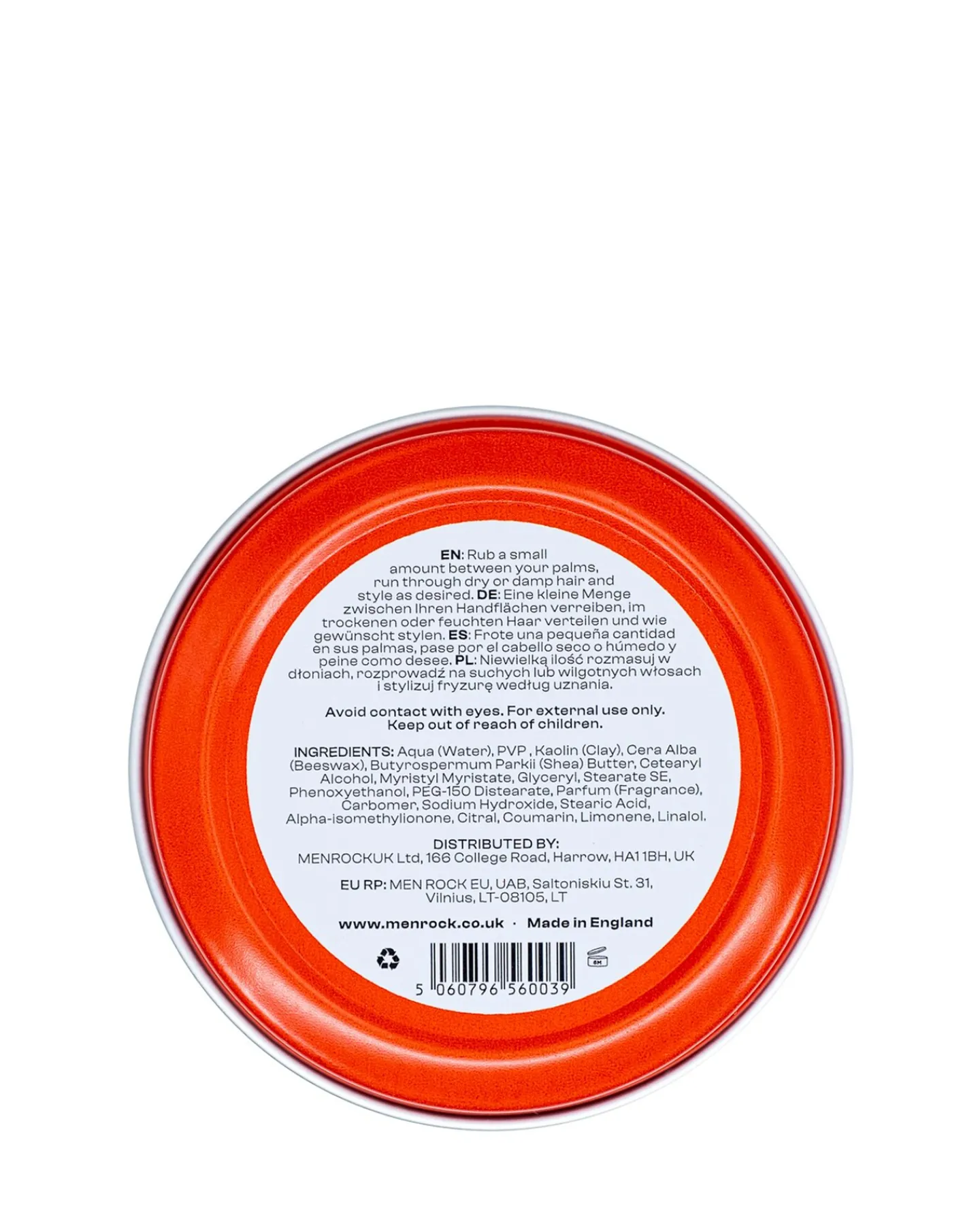 Men Rock Matt Paste- High Hold, Matt Finish, 30ml