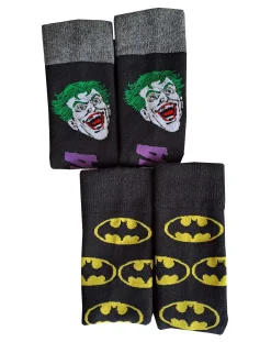 Licence Mens 2pk Batman & Joker Slipper Sock