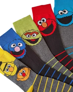 Licence Mens 5pk Sesame St Socks