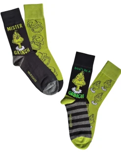 Licence Mens 4pk The Grinch Socks
