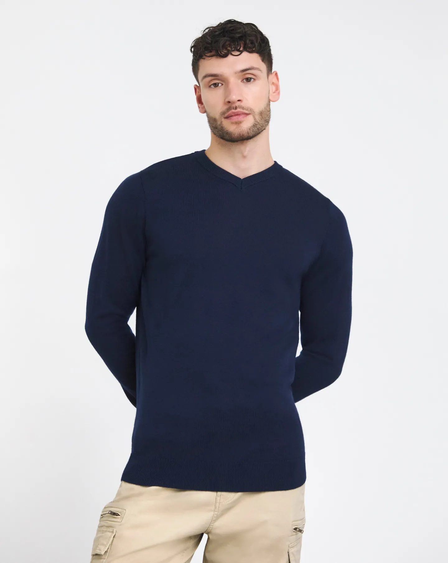 Jacamo Merino Wool V Neck Sweater