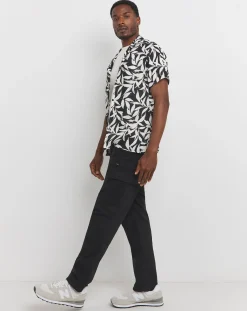 Jacamo Mono Palm Printed Holiday Shirt