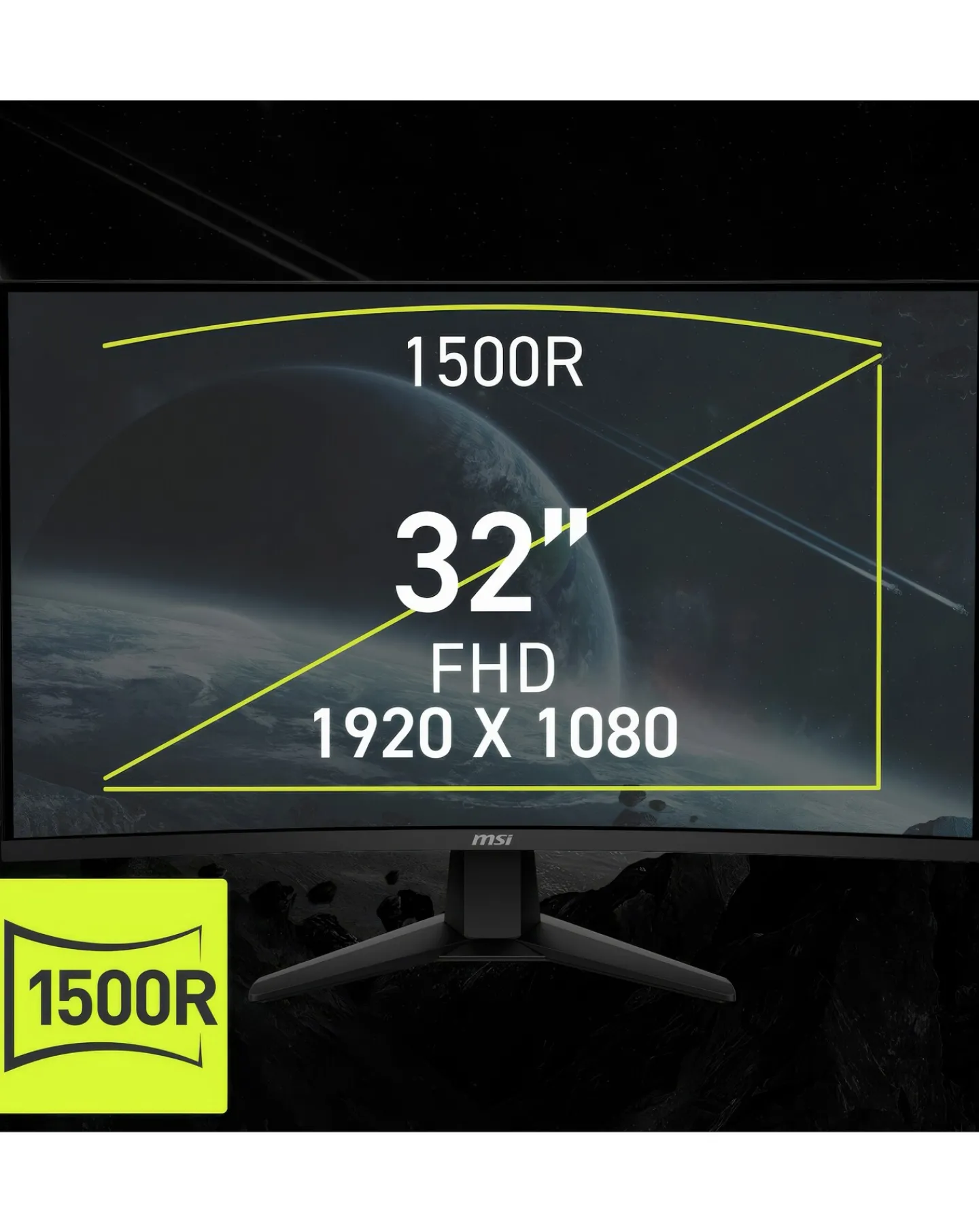 MSI MAG 32C6X 31.5in FHD VA 250Hz 1ms Curved Gaming Monitor