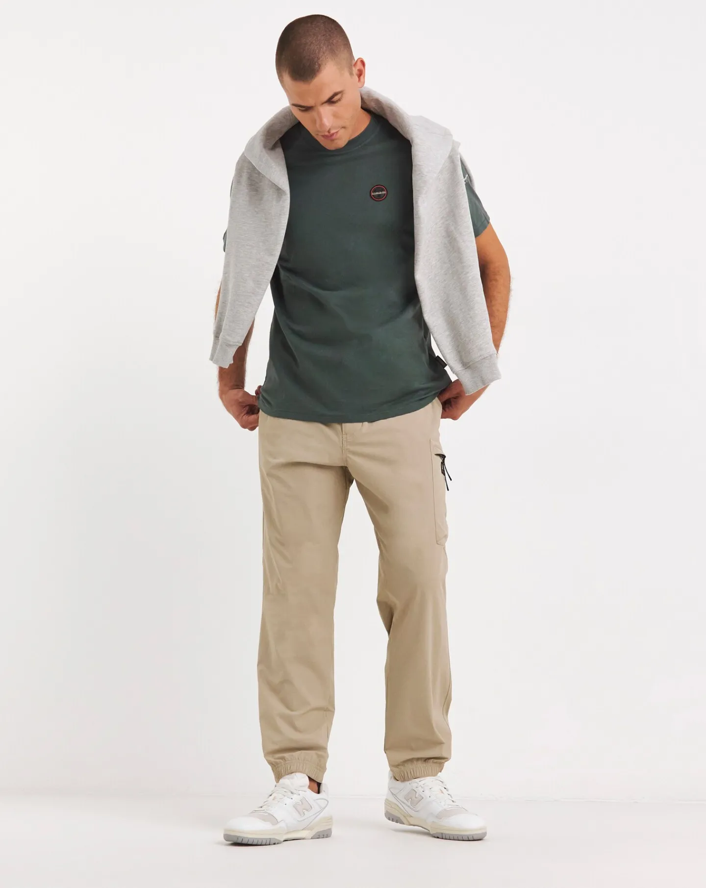 Napapijri Badge Khaki T-Shirt