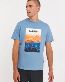Napapijri Blue Graphic T-Shirt