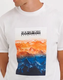 Napapijri White Graphic T-Shirt