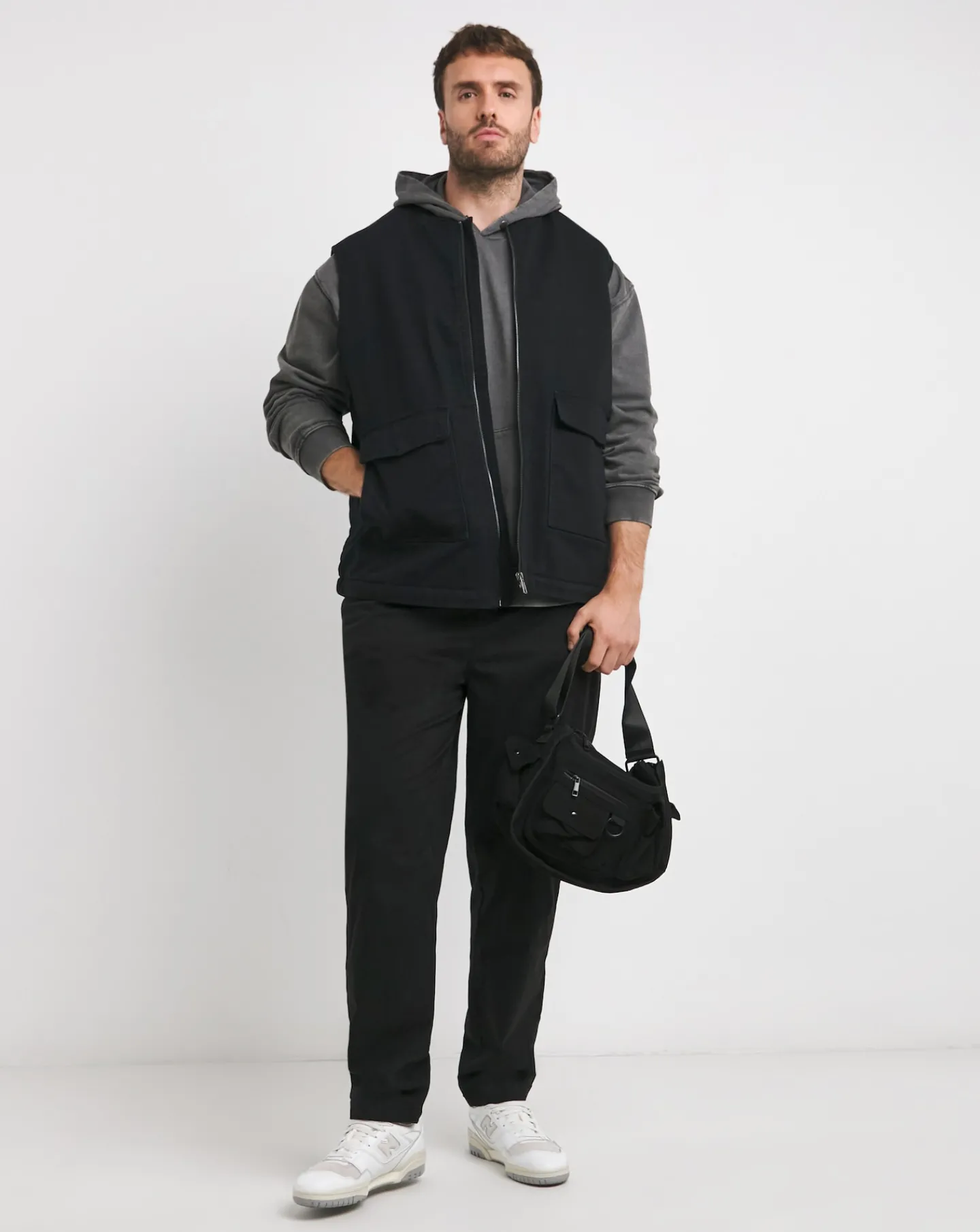 Jacamo Navy Borg Lined Gilet