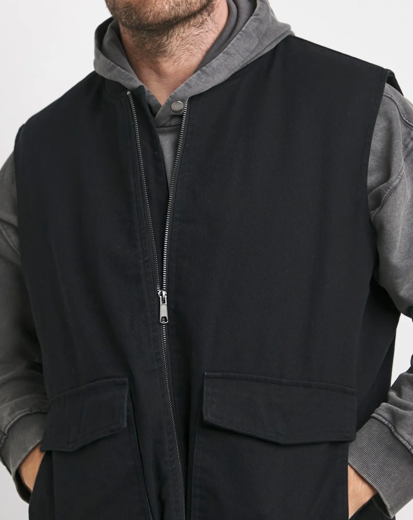 Jacamo Navy Borg Lined Gilet