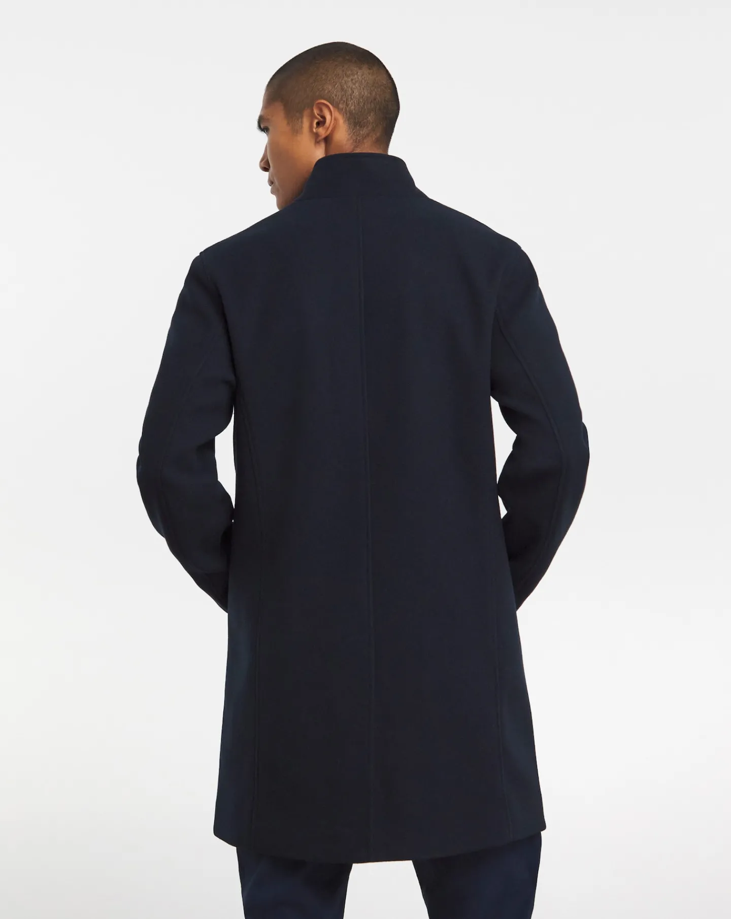 Jacamo Faux Wool Turn Up Collar Coat
