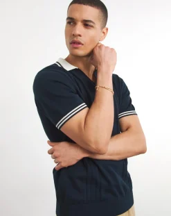 Jacamo Open Neck Knitted Polo