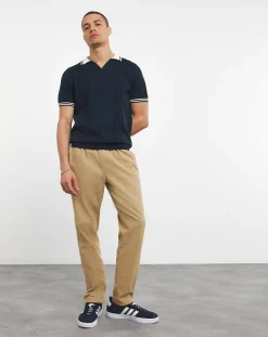 Jacamo Open Neck Knitted Polo