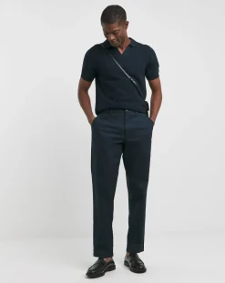 Jacamo Short Sleeve Textured Revere Knit Polo