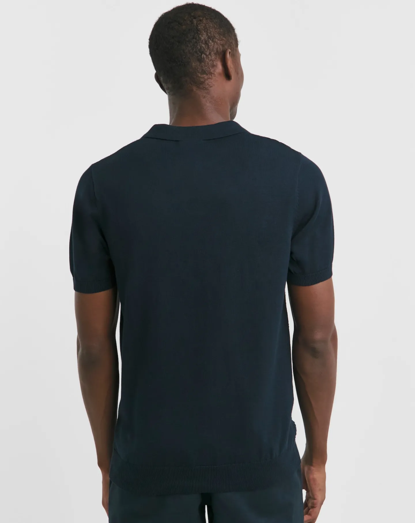 Jacamo Short Sleeve Textured Revere Knit Polo