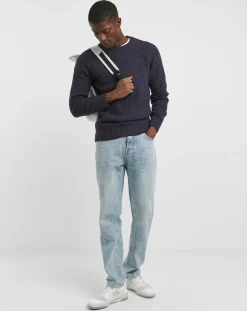 Jacamo Twist Wool Blend Crew Neck Jumper
