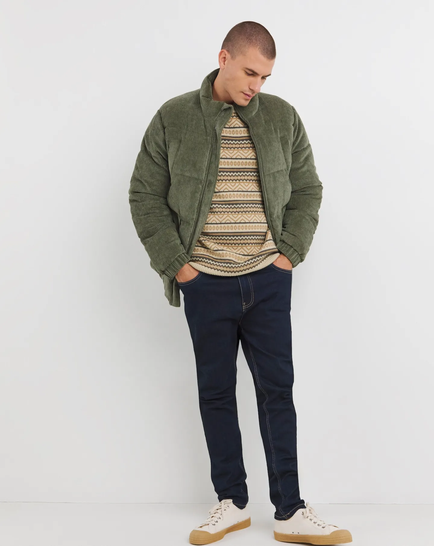 Jacamo Crew Neck Fairisle Jumper