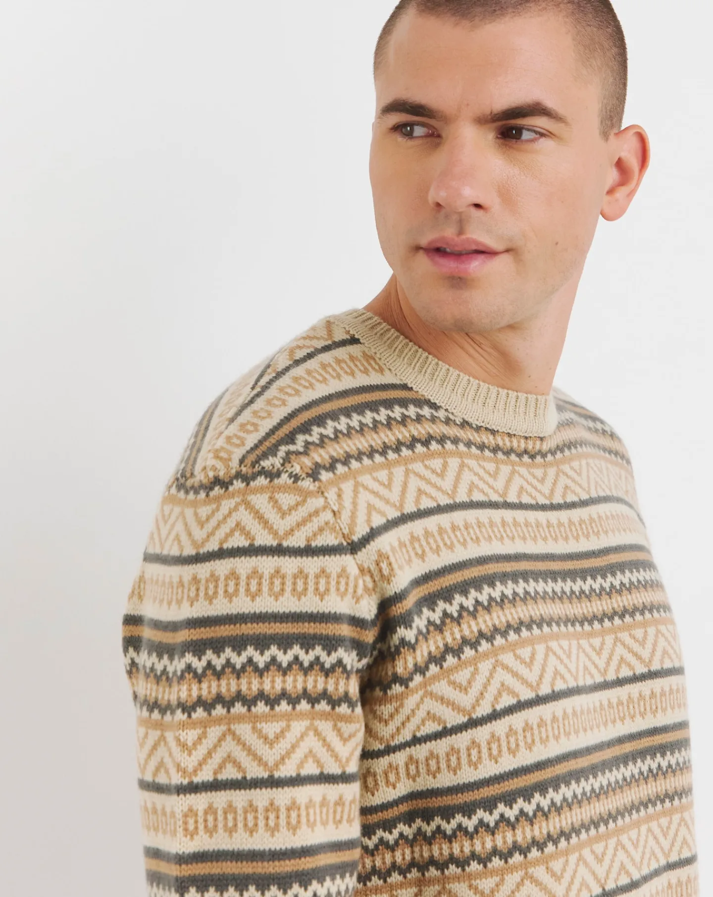 Jacamo Crew Neck Fairisle Jumper