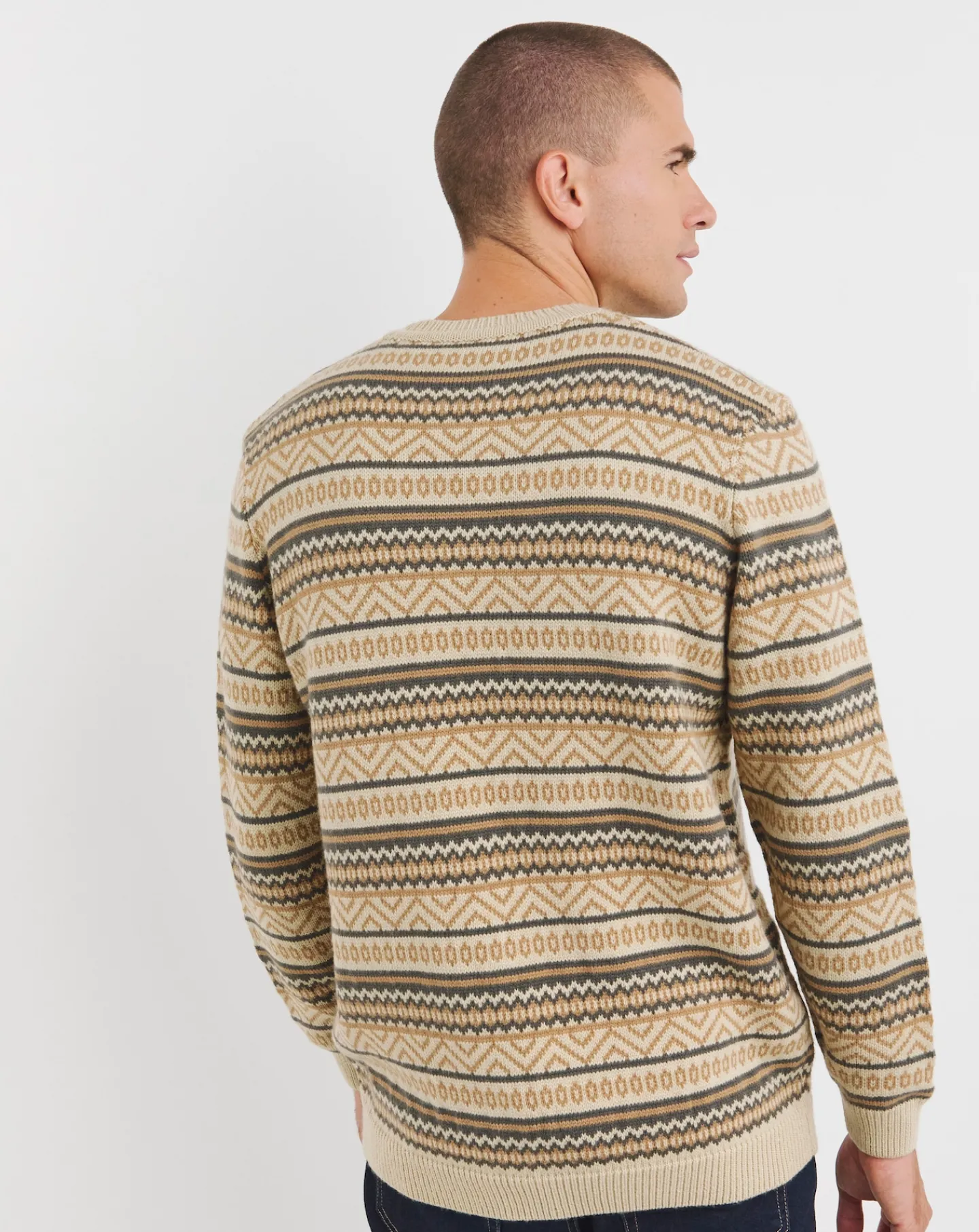 Jacamo Crew Neck Fairisle Jumper
