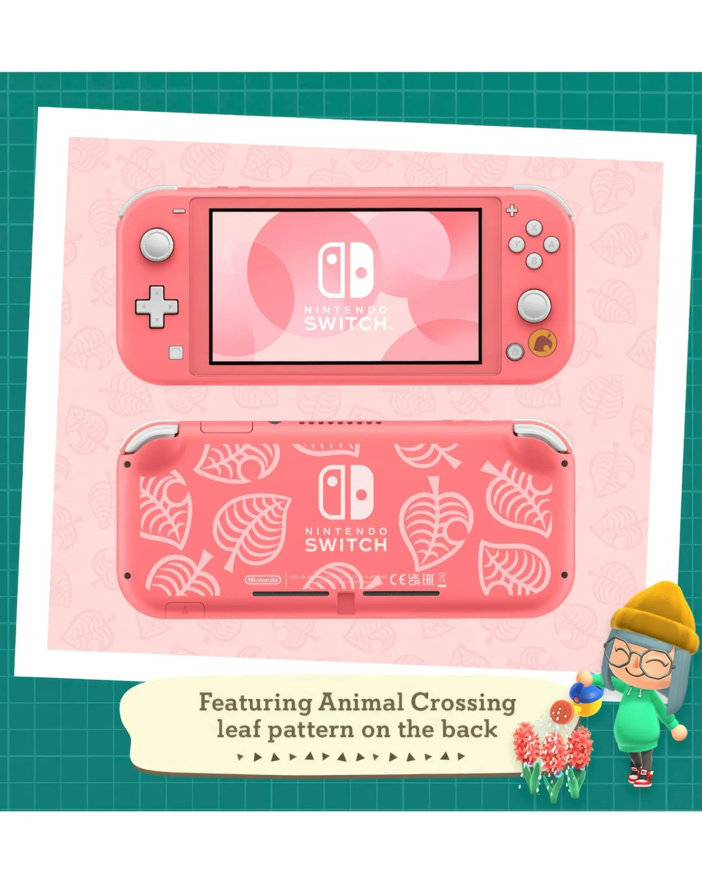 Nintendo Switch Lite Coral Isabelle Aloha Edition & 12 Months Switch Online
