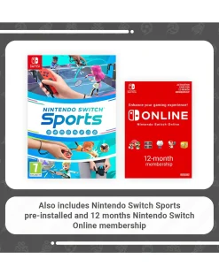 Nintendo Switch Neon With Switch Sports & 12 Months Switch Online